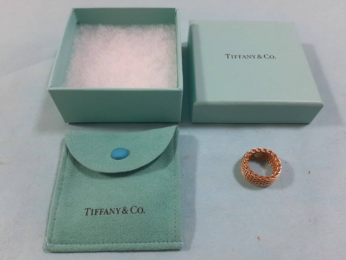 即決あり■【ヴィンテージ】ティファニー サマセット リング イエローゴールド おそらく10号拍卖