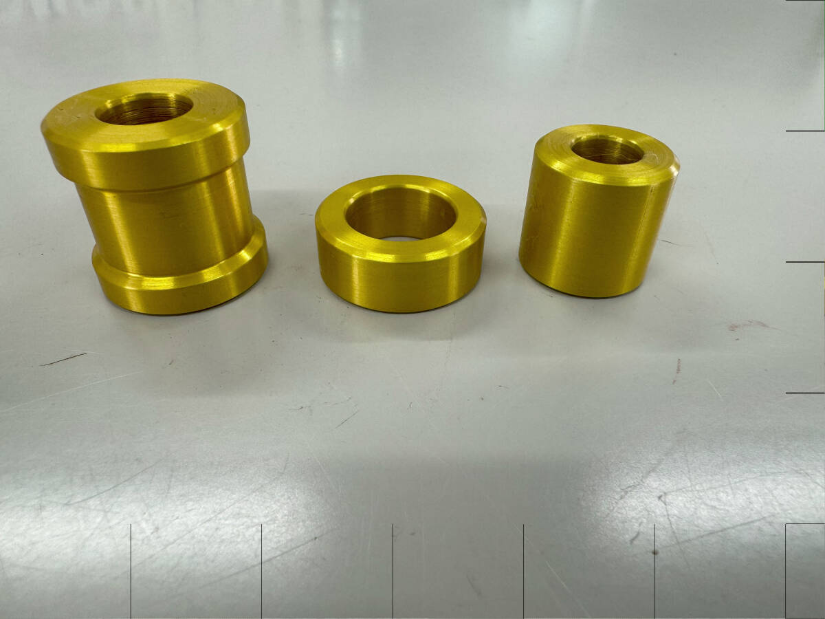 HONDA スーパーカブ アクスルカラー アクスルスリーブ 純正サイズ 1台分セット アルミアルマイト ゴールド拍卖