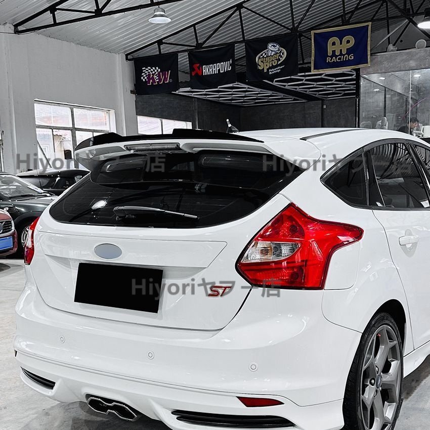 Ford Focus MK3 ST-Line/ST (2011-2017) リアトップウイング ABS製 カーボン調/ピアノブラック 外装カスタムパーツ拍卖