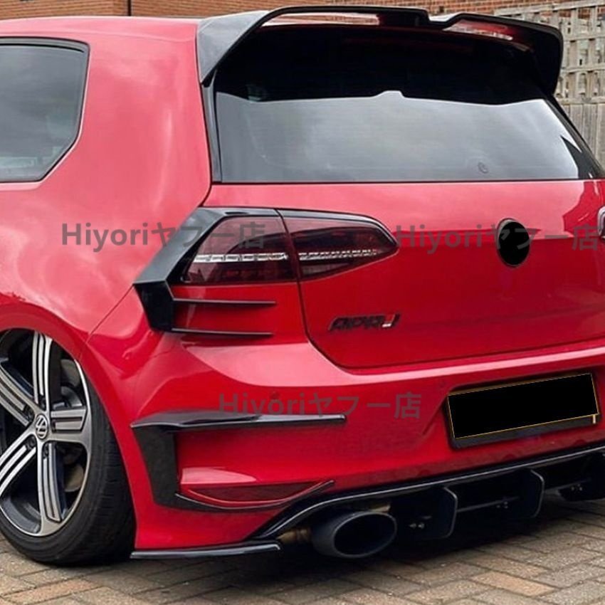 Golf 7 2012-2015 尾灯?刀 R400専用 リアエアロディフューザー 風刀 外装カスタム 鋼琴ブラック拍卖