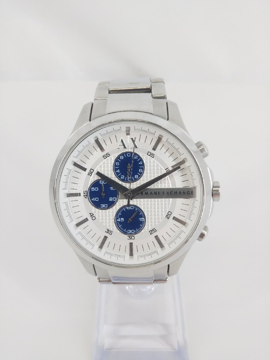 アルマーニ エクスチェンジ ARMANI クロノグラフ 腕時計 AX2136 ステンレススチール ブルー クオーツ クロノグラフ 白文字盤 メンズ拍卖