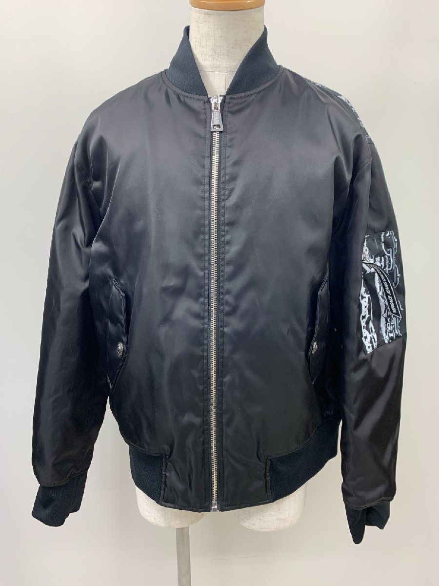 Versace Jeans Couture ヴェルサーチジーンズクチュール Bomber JACKET ボンバージャケット ブラック S スタジャン ◇090456拍卖