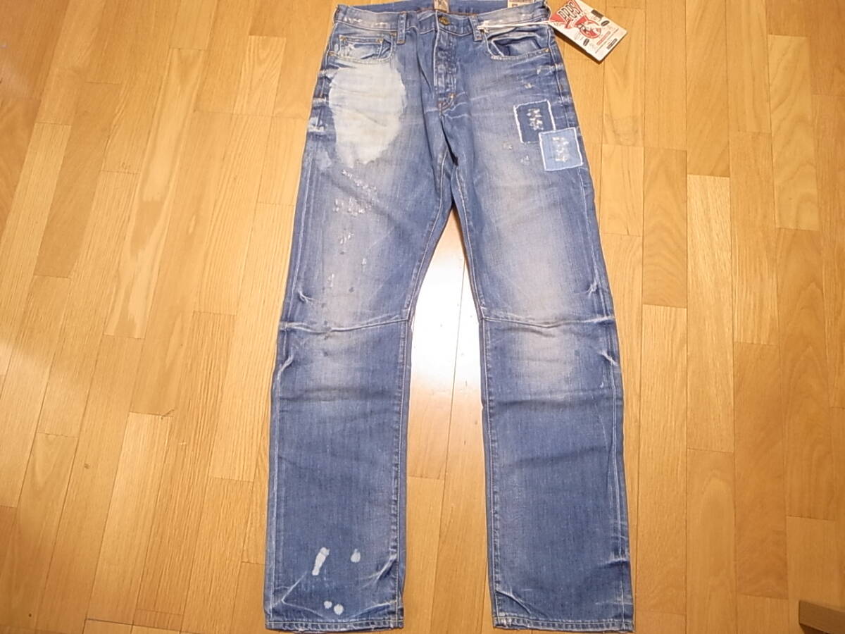 PRPS GOODS & CO. E59P52X VINTAGE ピーアールピーエス ビンテージ加工デニム DENIM ジーンズ 33x34 新品タグ付き 送料無料 即決価格拍卖