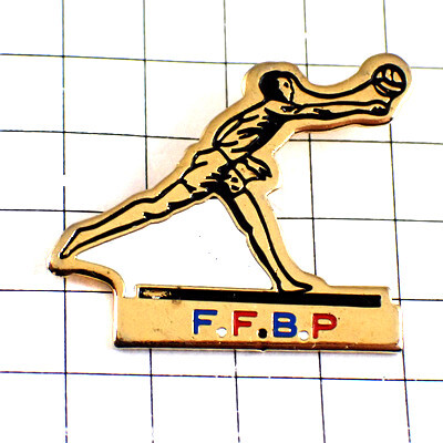 ピンバッジ・バレーボール選手レシーブ手をのばす◆フランス限定ピンズ◆レアなヴィンテージものピンバッチ拍卖