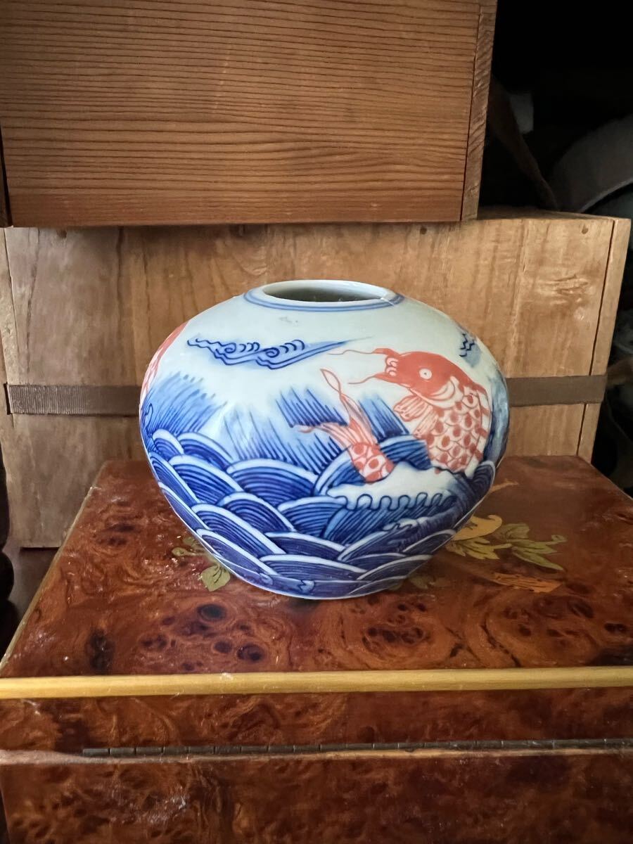 唐物 中国美術 染付 青花 釉里紅壺 花器 花入拍卖