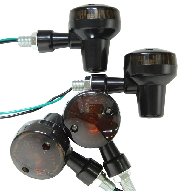 Z2 ミニ ウインカー(スモークx黒)汎用 カワサキ エストレア,エリミネーター,バリオス,ゼファー400,ゼファーχ,ゼファー750RS,ゼファー拍卖