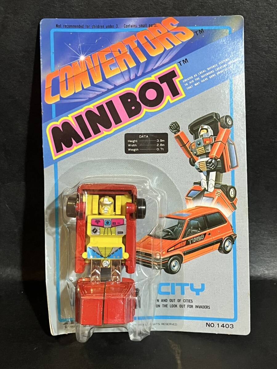 80年代 日本製 CONVERTORS MINIBOT 変形ロボット CITY 未使用品 トランスフォーム 合体 乗り物 車拍卖
