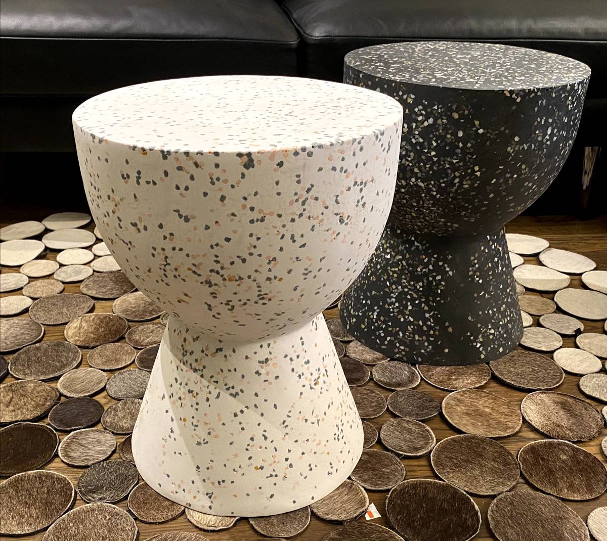 Chess Sidetable/テラゾーチェスサイドテーブルwhite(検|ミッドセンチュリー,midcentury,イームズ,terazzo,大理石,アウトドア家具,スツール拍卖