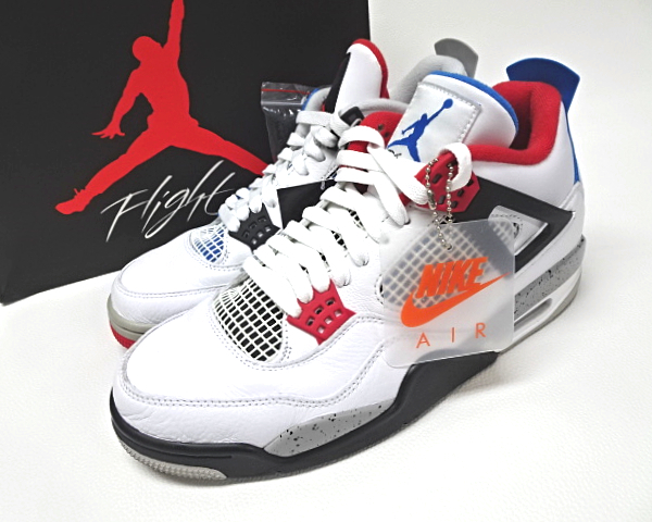 10 (28cm)【NIKE AIR JORDAN 4 RETRO SE CI1184-146 WHITE/MILITARY BLUE-FIRE RED What the ナイキ エア ジョーダン 4 ワット ザ 】拍卖