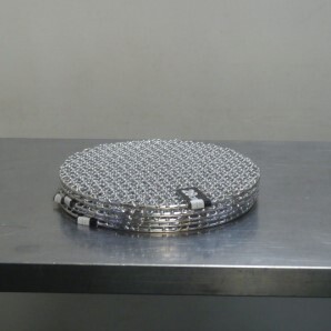 【5枚セット】未使用品 SA 18-8 ステンレス 丸焼網 タフマル クリンプ目 28cm φ2.5mm クリンプ10mm目 520g ロストル拍卖