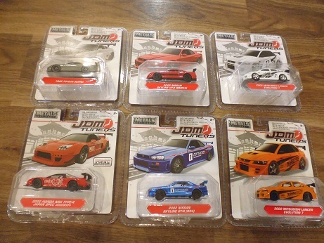 6台セット JADA TOYS JDM TUNERS ミニカー 日産スカイラインGT-R BNR34 トヨタスープラ JZA80 ホンダNSX 三菱ランサーエボリューション拍卖