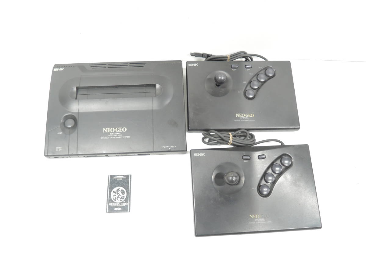 SNK NEO-GEO ネオジオ NEO-0 本体 コントローラ2個 メモリーカード 動作未確認 A2167拍卖