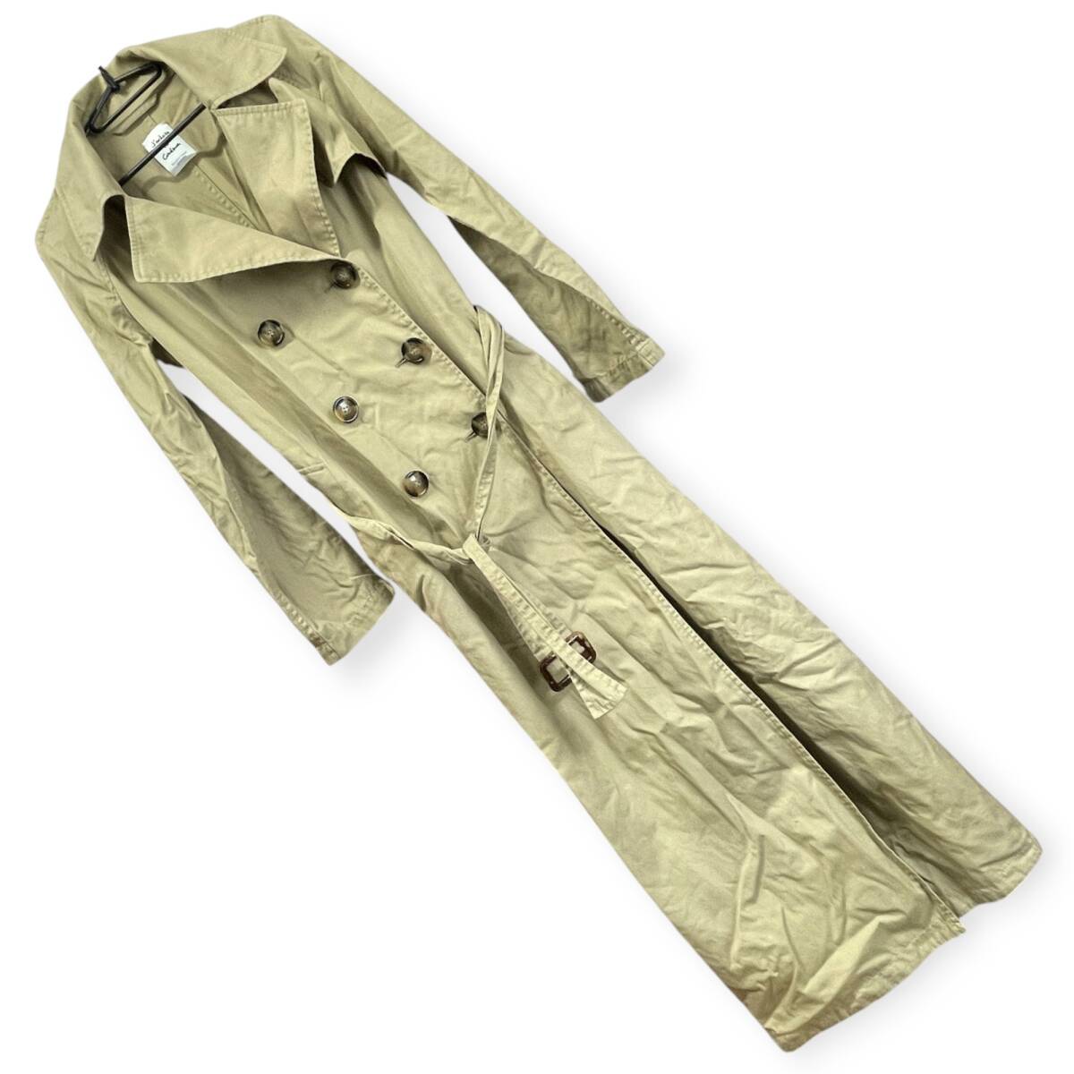 Deuxieme Classe ドゥーズィエム クラス トレンチコート ロング丈 ベージュ系 バックスリット 綿 コットン 日本製 19-020-500-5010-1-0拍卖