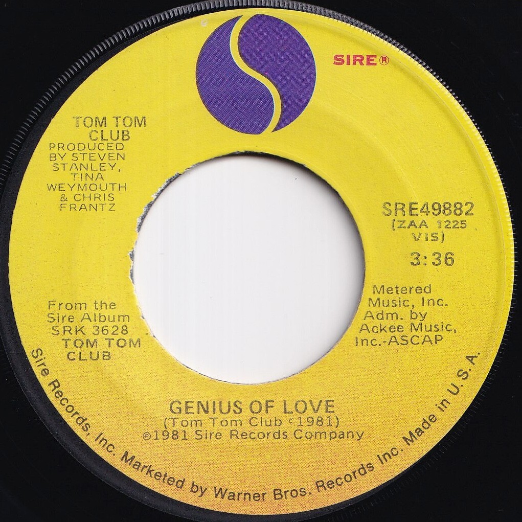 Tom Tom Club Genius Of Love / Lorelei (Instrumental) Sire US SRE49882 211387 SOUL DISCO ソウル ディスコ レコード 7インチ 45拍卖