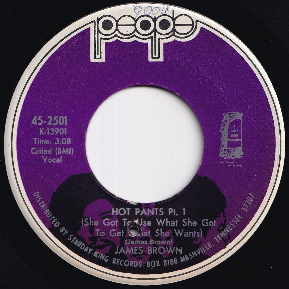James Brown Hot Pants (Part 1) / (Part 2) & (Part 3) People US 45-2501 211491 SOUL FUNK ソウル ファンク レコード 7インチ 45拍卖