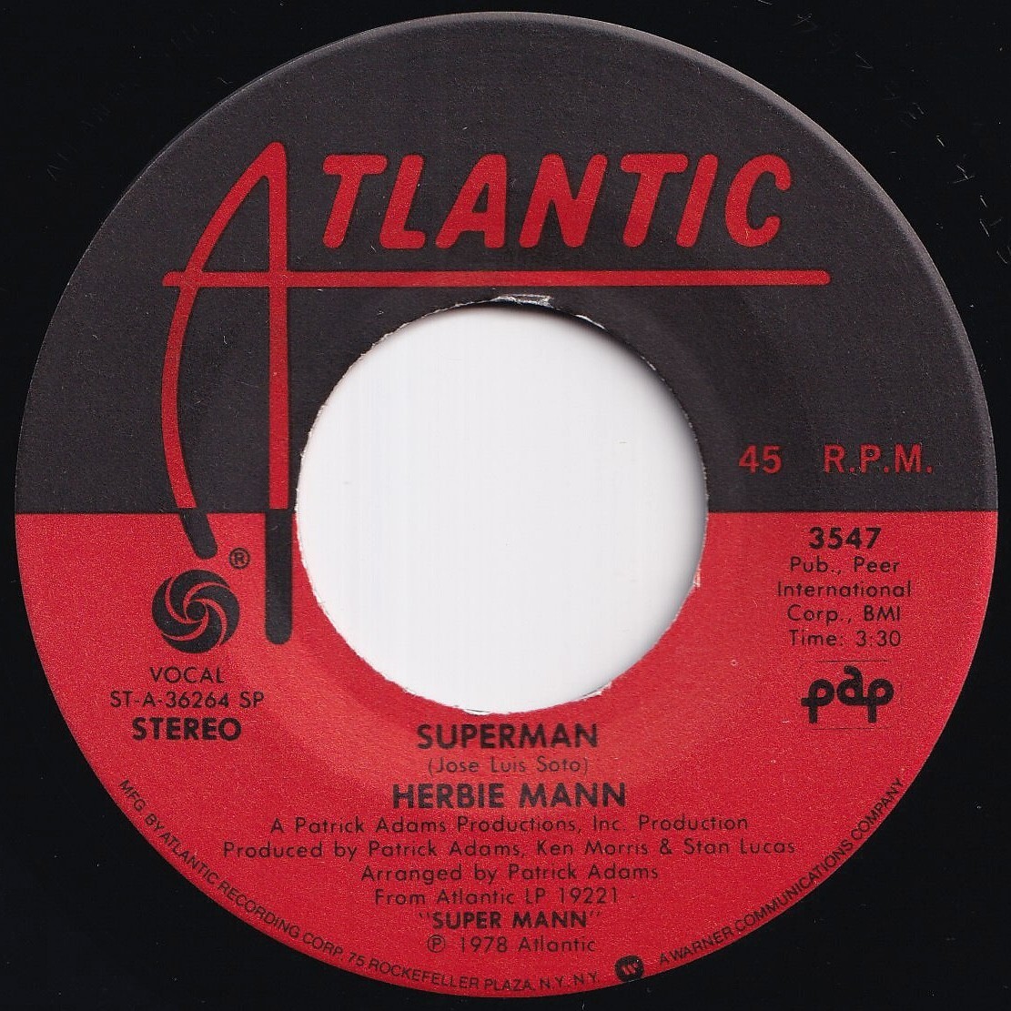 Herbie Mann Superman / Etagui Atlantic US 3547 211341 SOUL DISCO ソウル ディスコ レコード 7インチ 45拍卖