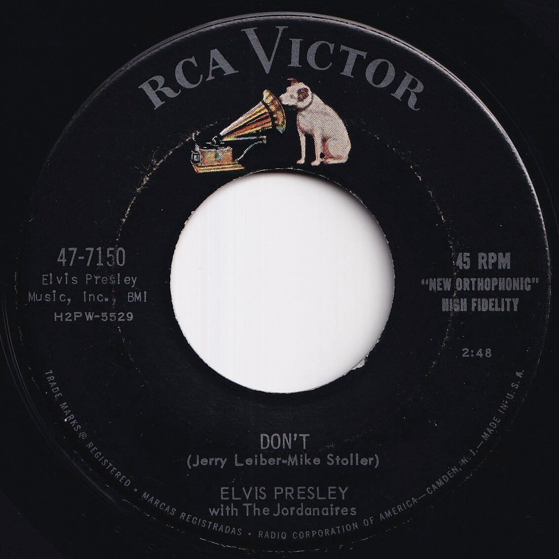 Elvis Presley Don't / I Beg Of You RCA Victor US 47-7150 211476 R&B R&R レコード 7インチ 45拍卖