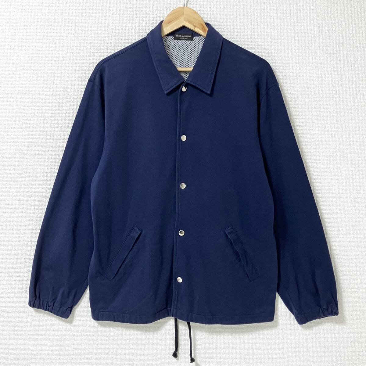 AD1997 COMME des GARCONS HOMME PLUS 天竺 コーチジャケット 紺 コムデギャルソンオムプリュス ブルゾン 90s VINTAGE archive 4090170拍卖