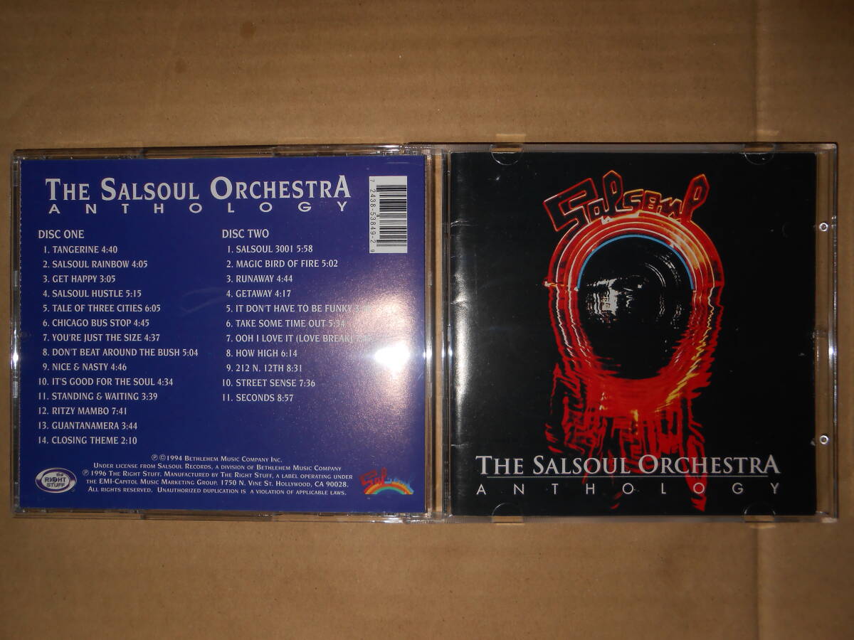 CD The Salsoul Orchestra「ANTHOLOGY」輸入盤 2枚組 7243-8-53849-2-9 全25曲 盤2枚に薄いかすり傷とDisc2に雲状の影 ブックレットは綺麗拍卖