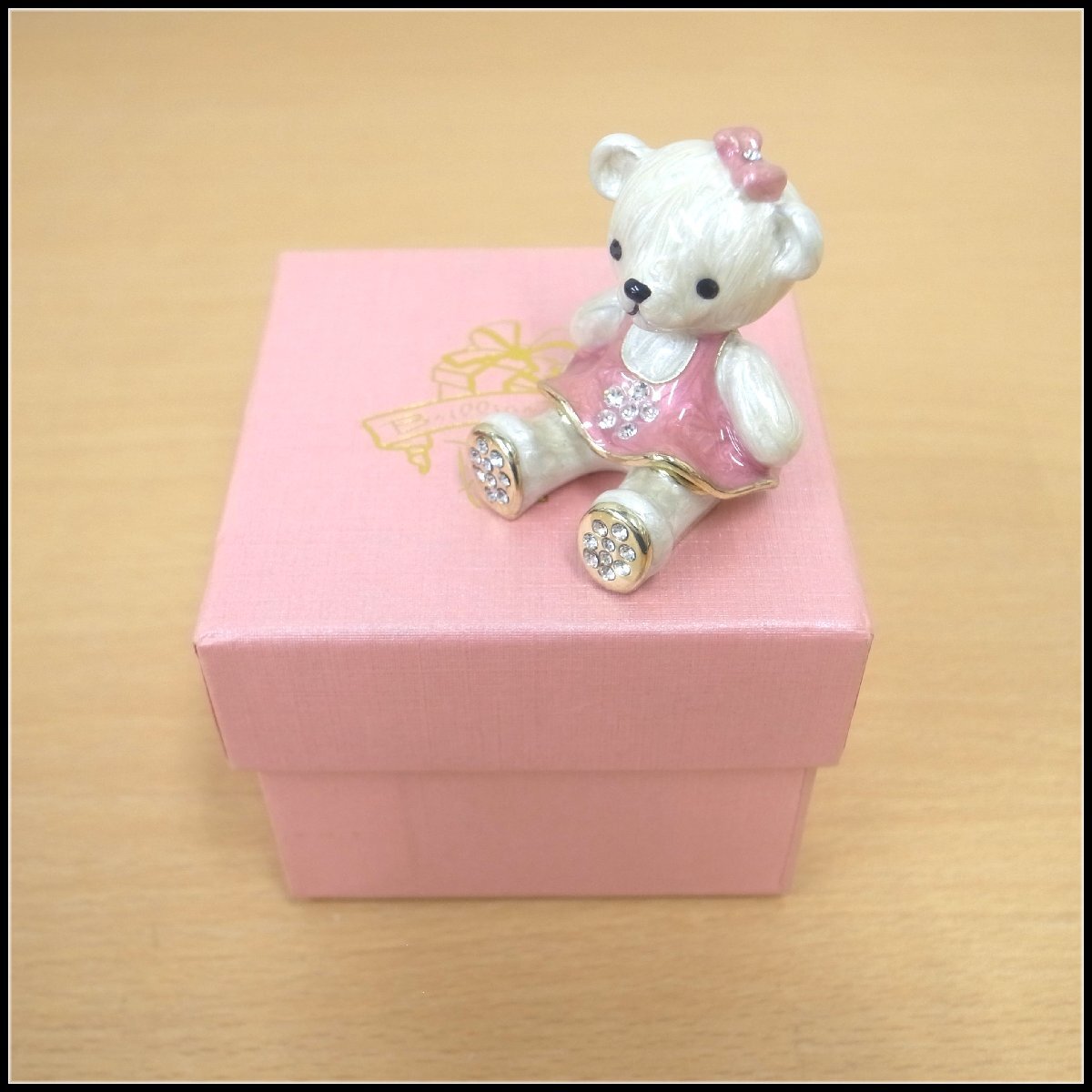 6253T Piearth ピィアース ジュエリーボックス チャイルドベア EX450-1 宝石箱 小物入れ 美品拍卖