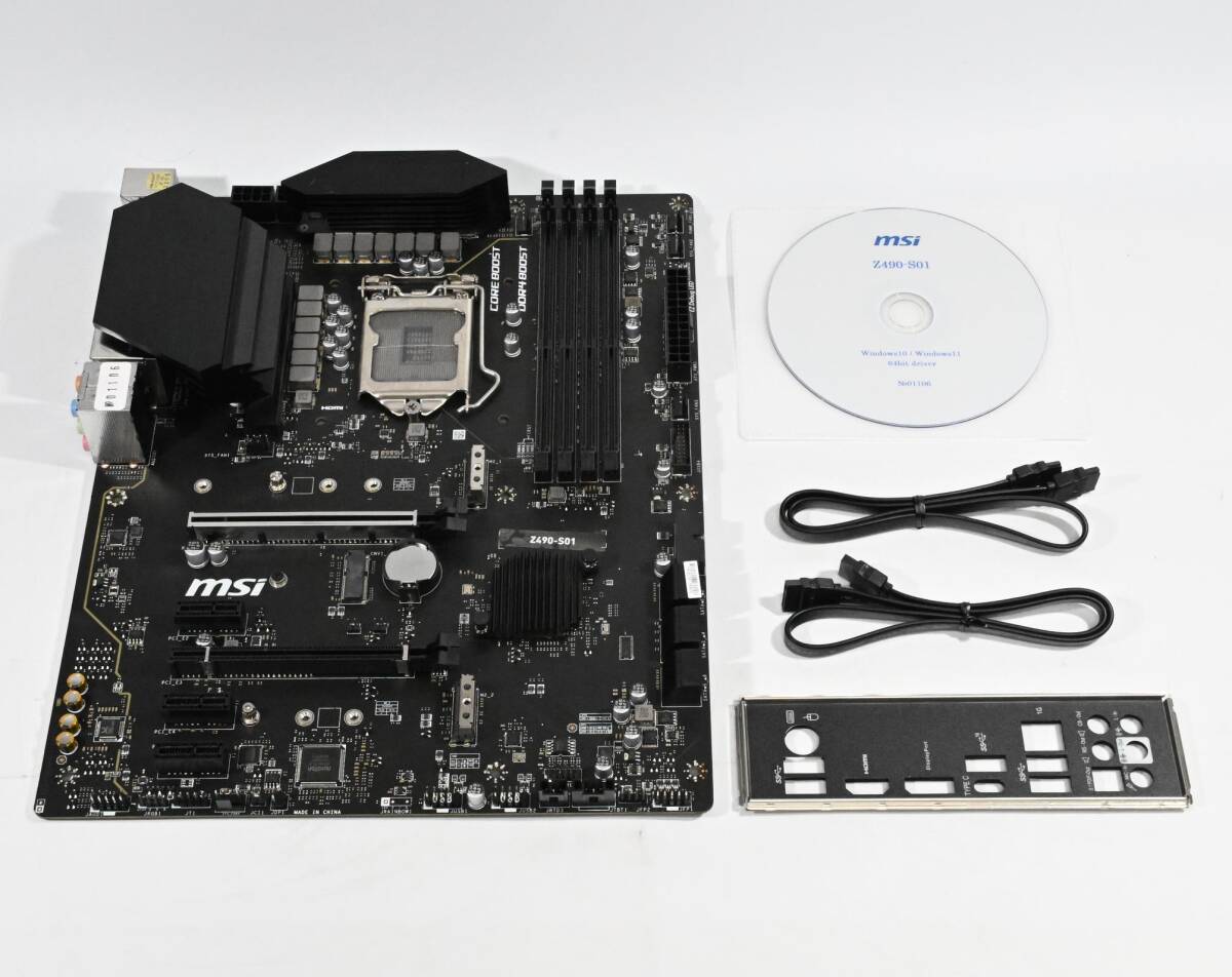 動作保証★マザーボード ATX MSI Z490-S01 LGA1200 付属品付★106拍卖