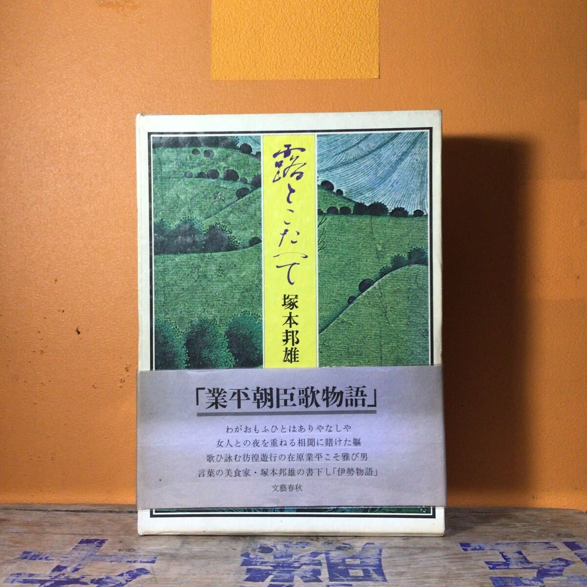 露とこたへて 業平朝臣歌物語 塚本邦雄 文藝春秋 1976年4月 初版 函 帯付 本体背ヤケ拍卖