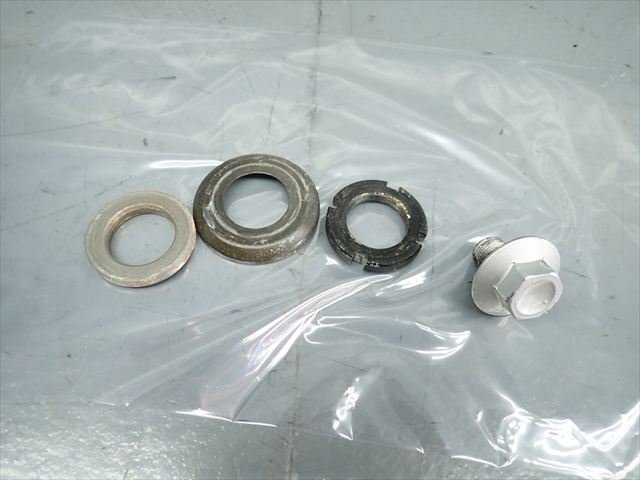 β250613-1 カワサキ GPX250R EX250E (S62年式) 絶版!希少! 純正 ステムナット セット ベアリングはおまけ拍卖