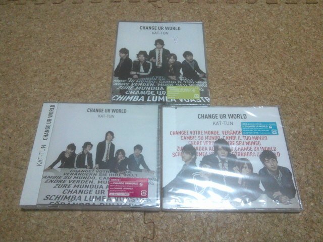 未開封★KAT-TUN【CHANGE UR WORLD】★シングル★通常盤+初回限定盤・3セット★3CD+2DVD★拍卖