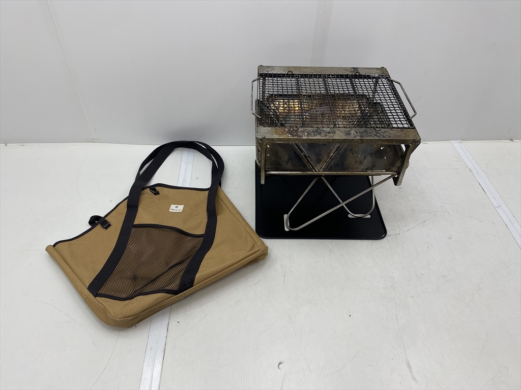 下松)snow peak スノーピーク 焚火台L グリルブリッジ 焼アミ ベースプレート 収納袋付き BBQ キャンプ ◆★J250601R04B NF01A拍卖