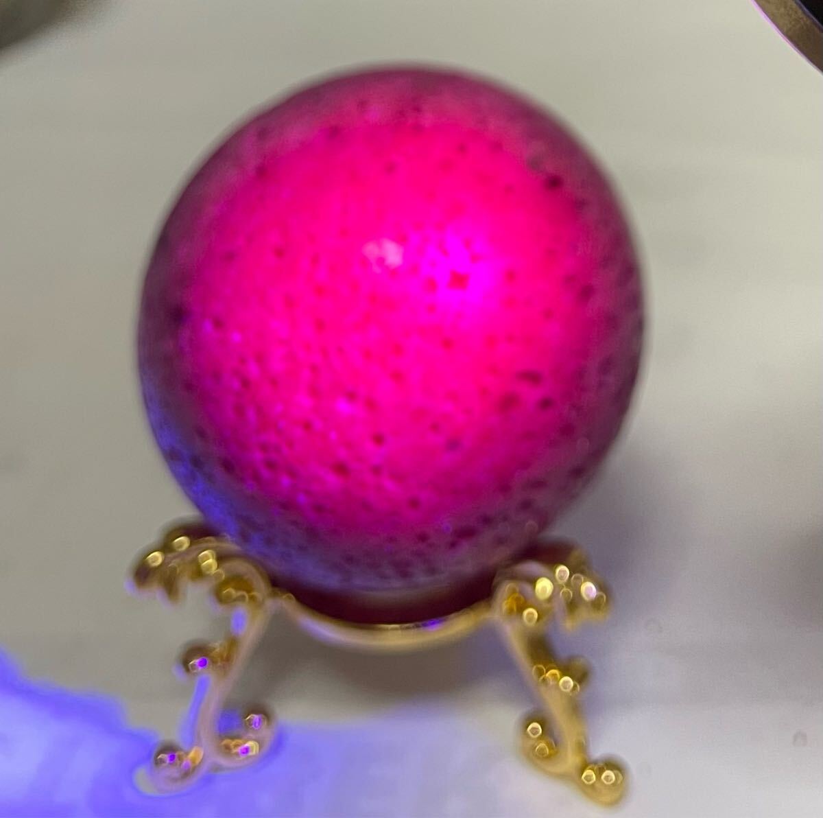 ルビー 天然石スフィア 010 丸玉 レッド 魔除 お守 幸運 ラッキー 置き物インテリア 開運 パワーストーン拍卖