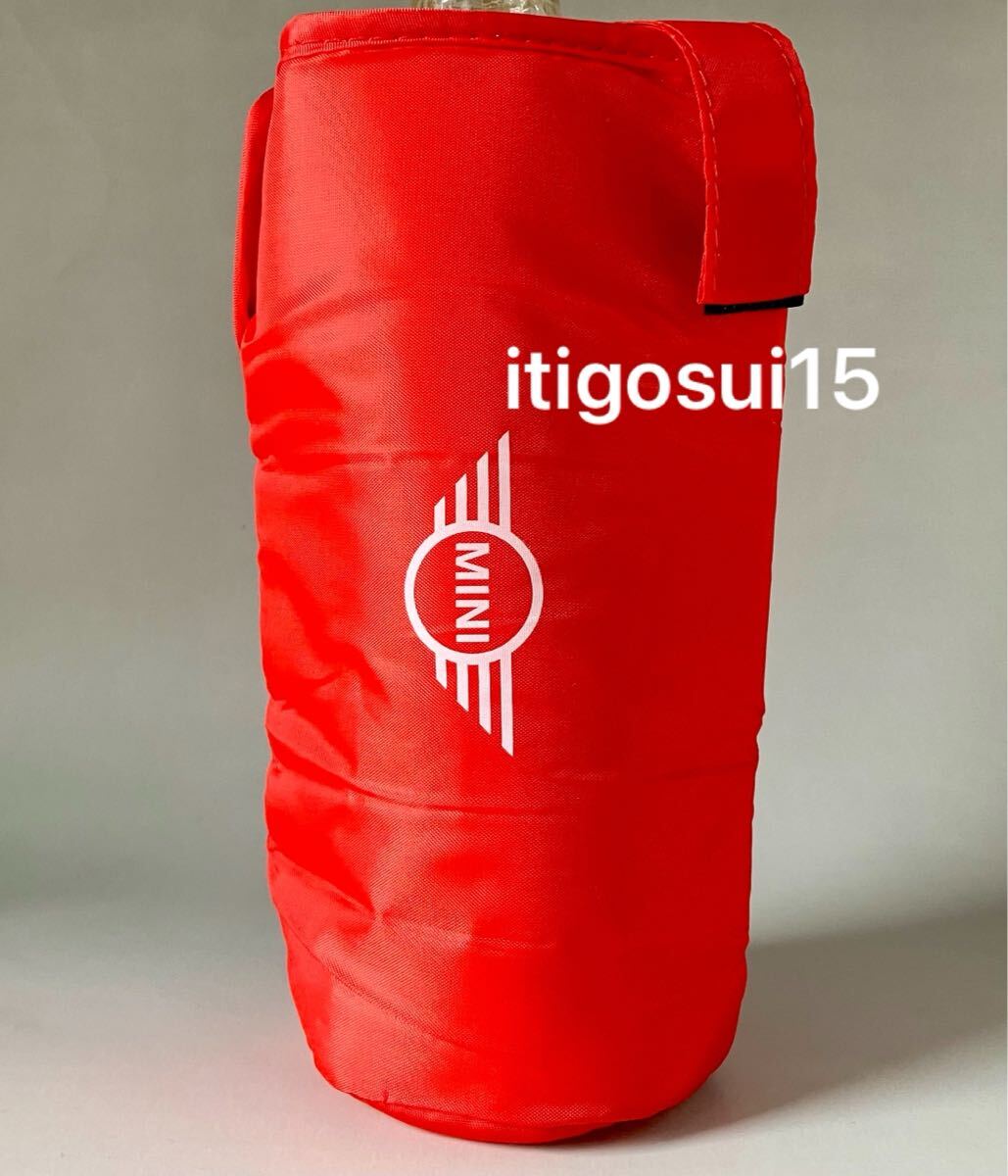 ◆【未使用】BMW MINI ミニクーパー Cooper★コンパクトボトルホルダー ペットボトルカバー 赤 レッド★ノベルティ拍卖