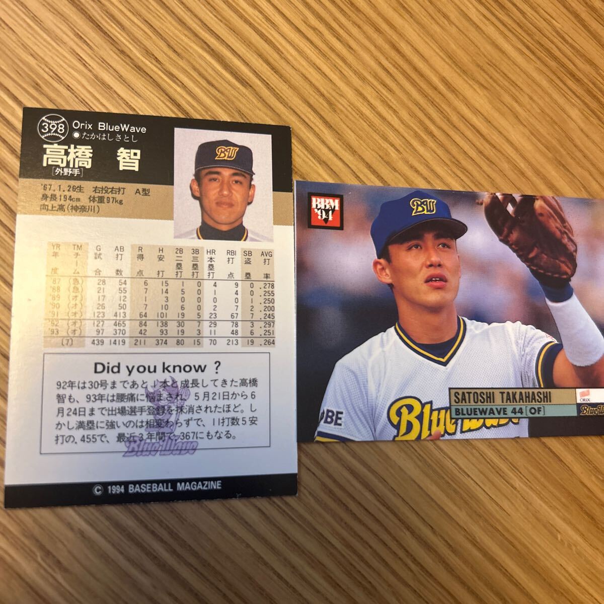 1994BBM 398 高橋智 オリックス拍卖