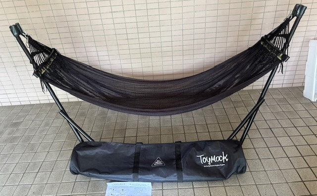 (美品) TOYMOCK トイモック ポータブル ハンモック MOZ-14-01 ブラック アウトドア 専用キャリーバッグ付 中古 現状品 付属品画像の通り拍卖