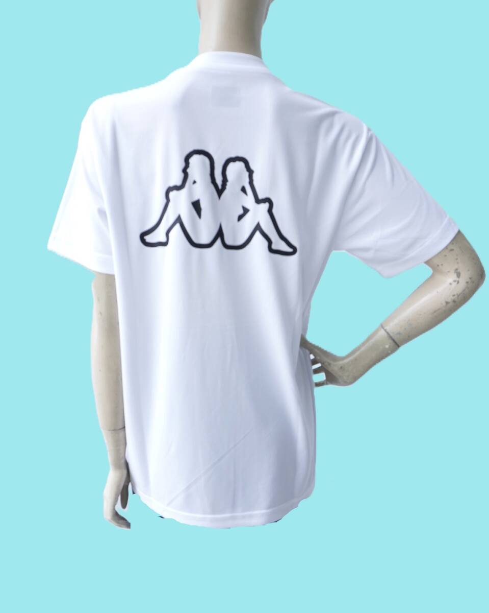 カッパ kp215324 ホワイト Lサイズ UVカット 吸水速乾 ポリエステル100% 半袖Tシャツ 新品 kappa拍卖