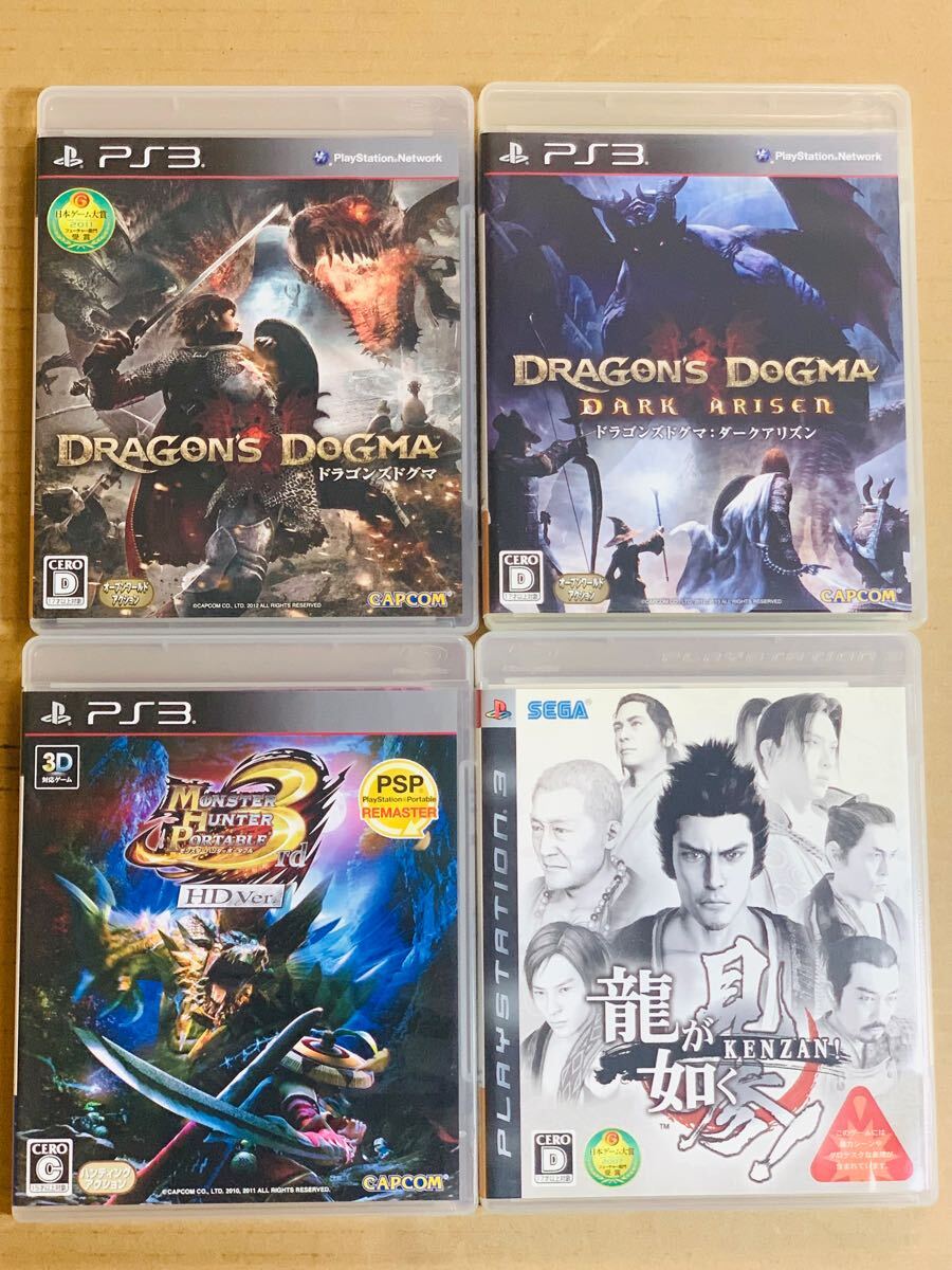 PS3ソフト 4本セット★ドラゴンズドグマ/ダークアリズ/ 龍が如く 見参!/モンスターハンターポータブル3rd★プレイステーション3 (M)拍卖
