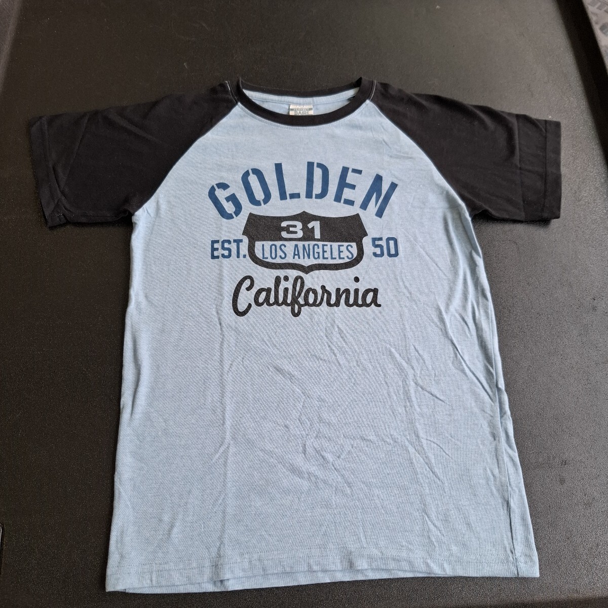 中古ヴィンテージ 160サイズ 切り替え 半袖Tシャツ拍卖