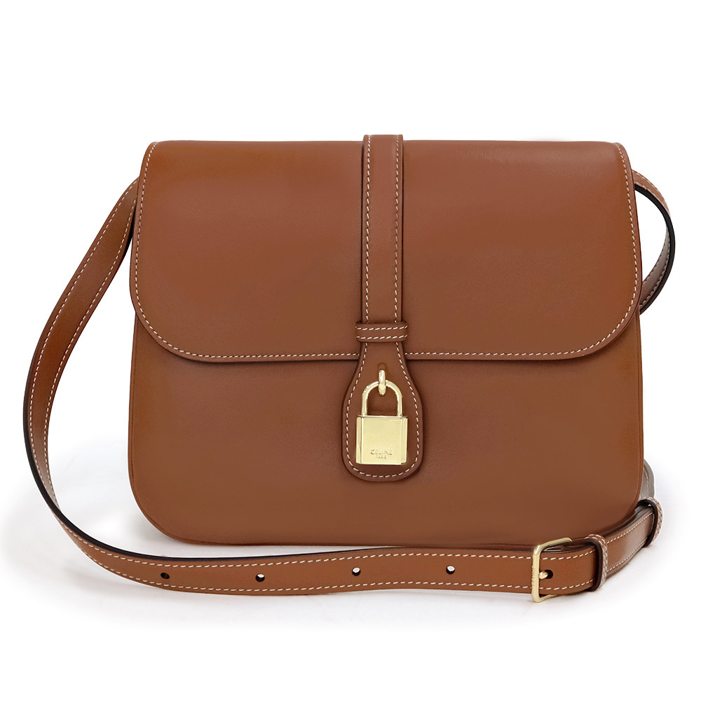 (新品・未使用品)セリーヌ CELINE ミディアム タブー ショルダーバッグ 斜め掛け カーフスキン レザー タン 茶 ゴールド金具 196583DK1拍卖