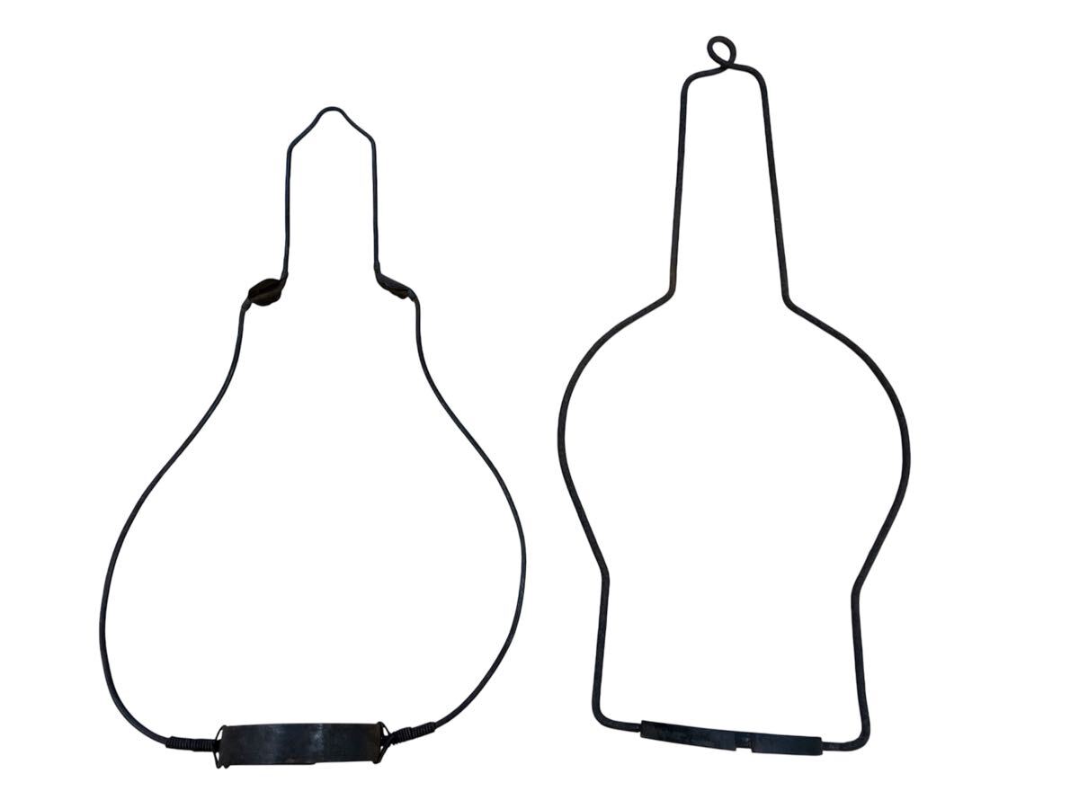 アンティーク オイルランプ 吊りランプフレーム 2点セット ④拍卖