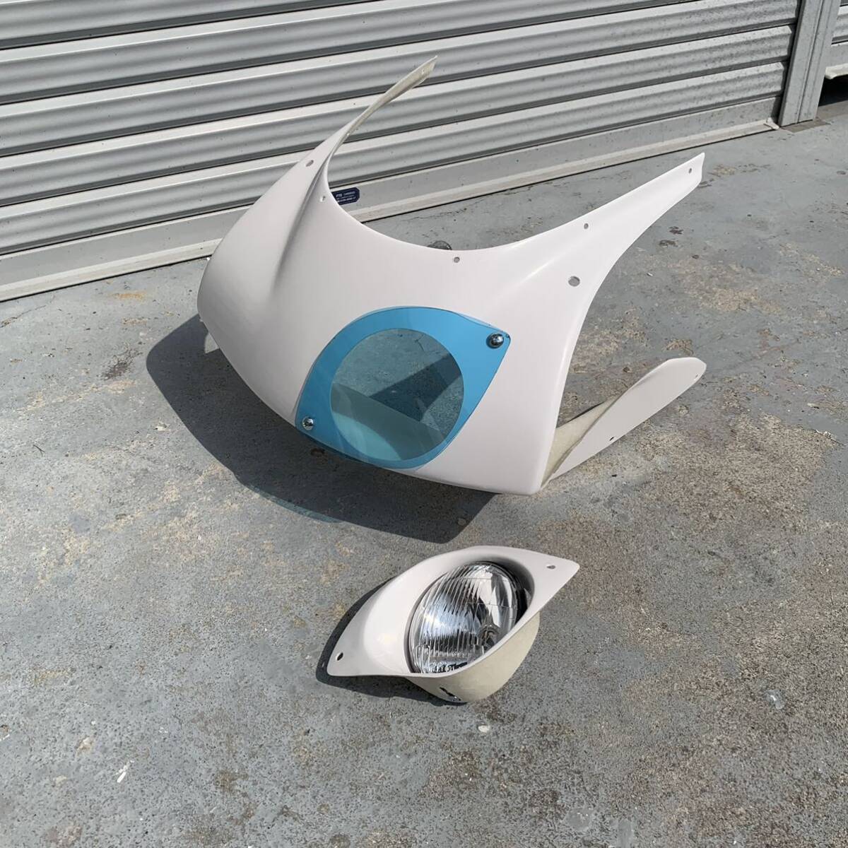 FRP製 NSR50,80用 後期形状 耐久アッパーカウル ブルー ライト付拍卖