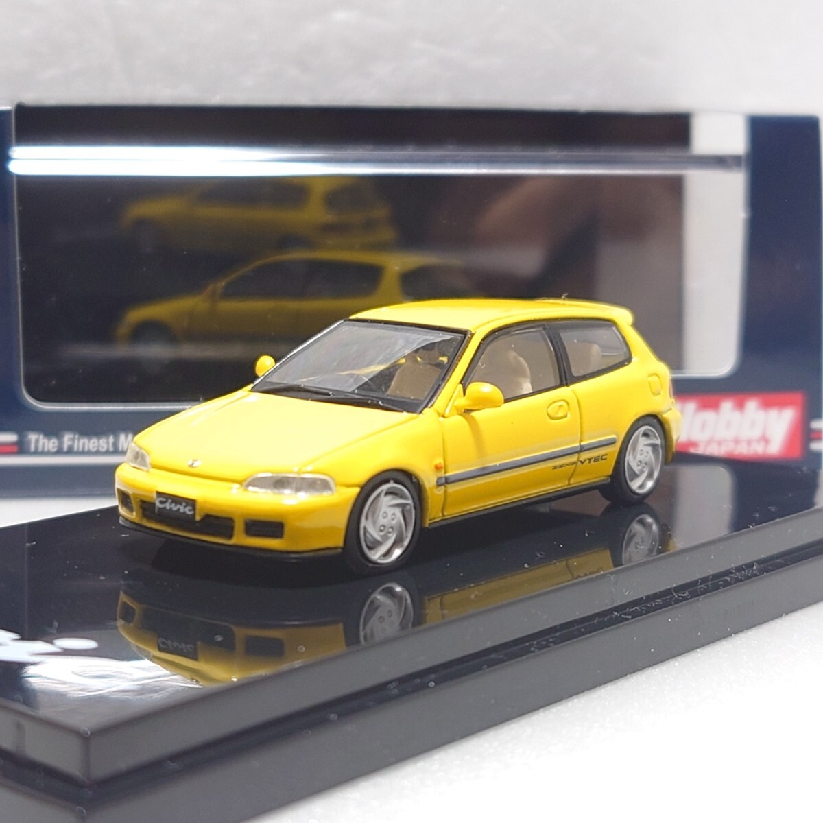 HJ 1/64 ホンダ シビック SiR-2 EG6 カーニバルイエロー ホビージャパン Honda Civic Yellow HJ641017AY拍卖