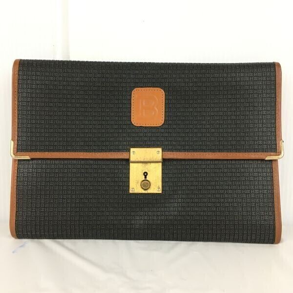 イタリア製/90s?ビンテージ★BALLY/バリー★本革/レザー使用/セカンドバッグ/クラッチバッグ【黒/ブラック/多ポケット/ビジネス管NO.XB6-46拍卖