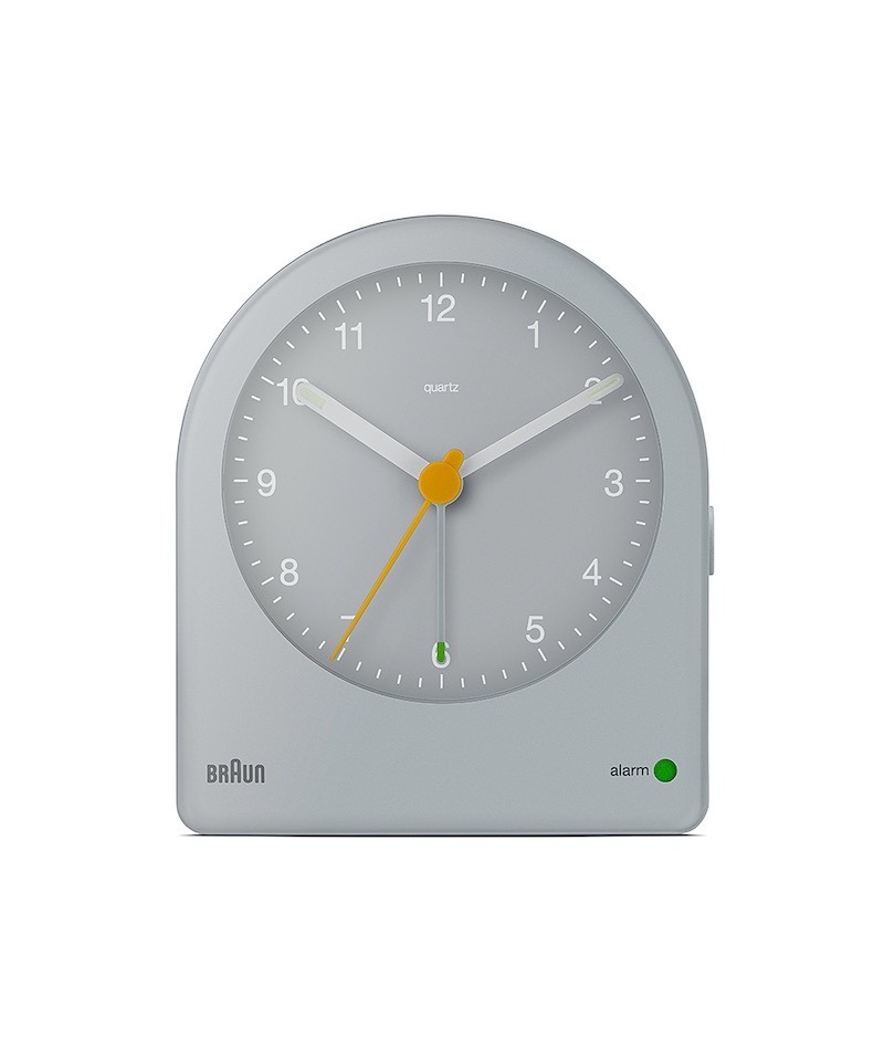 ブラウン 時計 BRAUN アナログアラームクロック 目覚まし時計 グレー イエロー BC22G 置き時計 おしゃれ ライト アナログ時計拍卖
