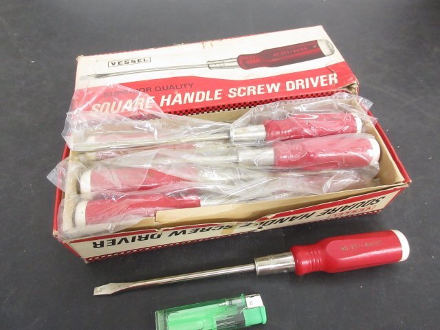 P162■ベッセル / 木柄 貫通 ドライバー / マイナス / 6x125mm // 計24本 // VESSEL マイナスドライバー / まとめ売り / 未使用拍卖