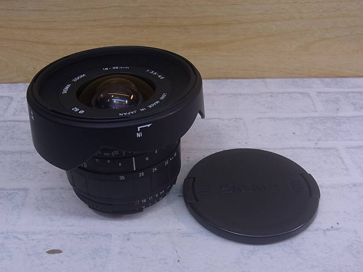 ◎M/743●シグマ SIGMA☆カメラレンズ☆ASPHERICAL☆18-35mm 1:3.5-4.5 Φ82☆動作不明☆ジャンク拍卖