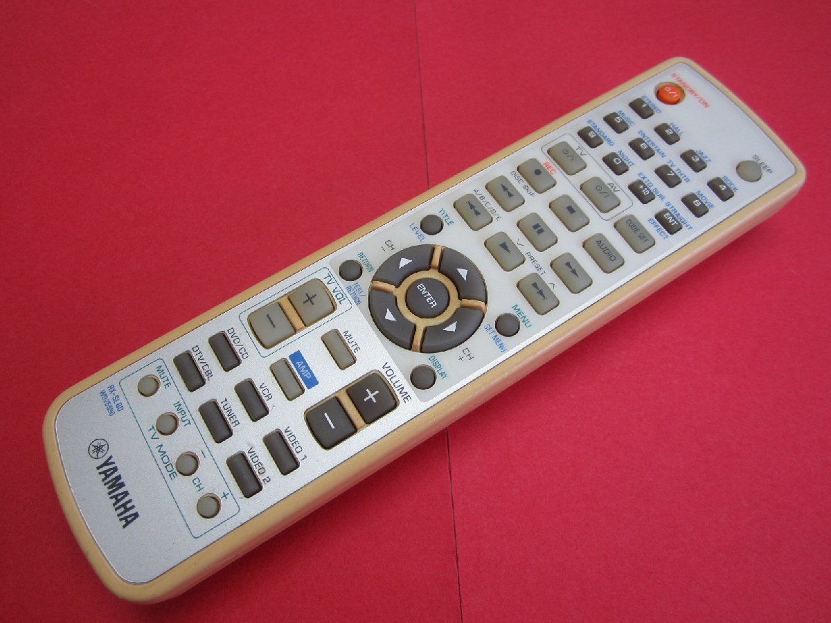 HRZ-3■YAMAHA 色焼け有りますが、動作は大丈夫♪ (RX-SL80 用) 純正 AVアンプリモコン WD25590 動作保証拍卖