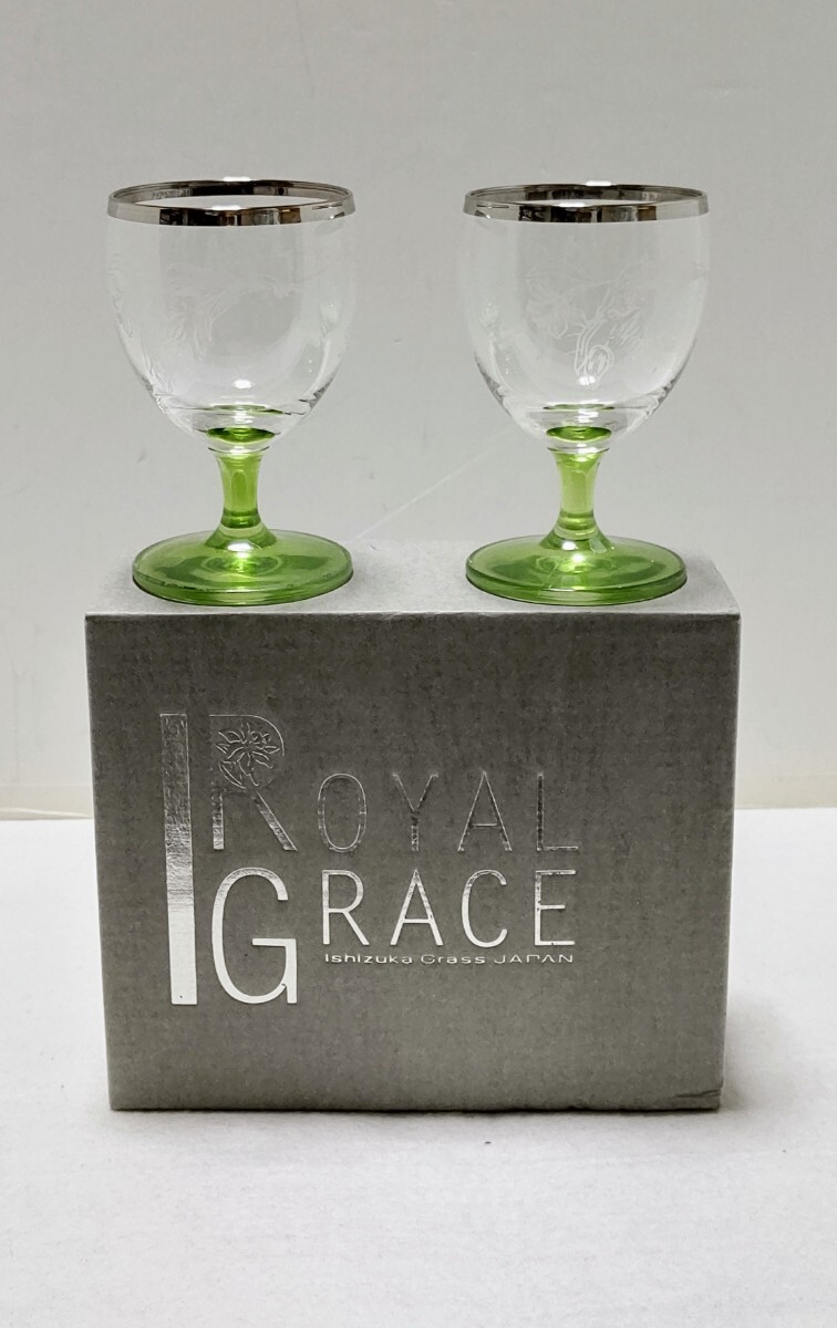 昭和レトロ  アンティーク 石塚硝子製ソフィア 冷酒ペアセット   クリスタル  酒器 ワイングラス拍卖