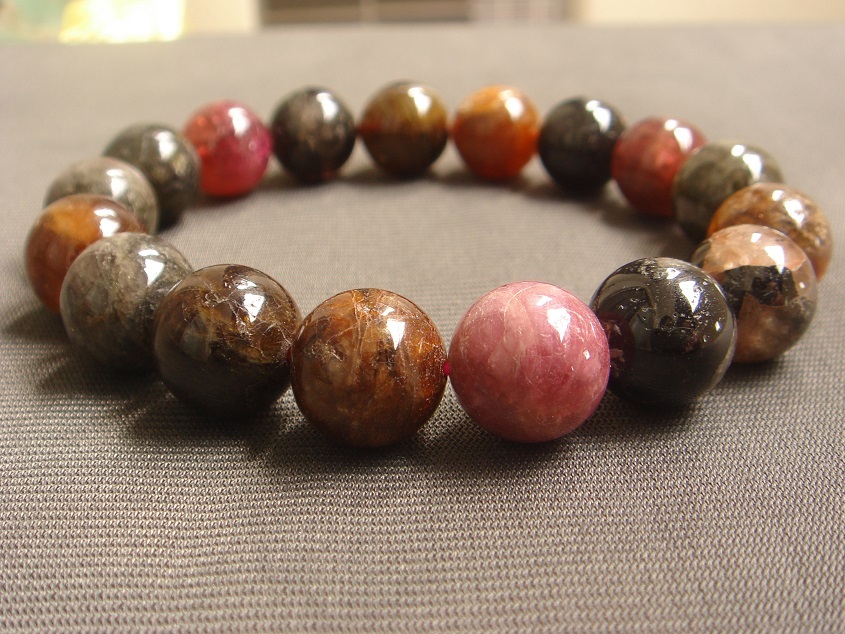 ☆開運UP、お守り、大粒天然5A級トルマリンブレスレット13mmK5拍卖