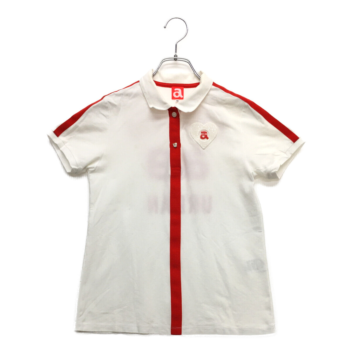 coco 中古【値下げ】 アルチビオ archivio レディース 半袖ポロシャツ 36(S) 白 ホワイト ネコパケ発送可 95669拍卖