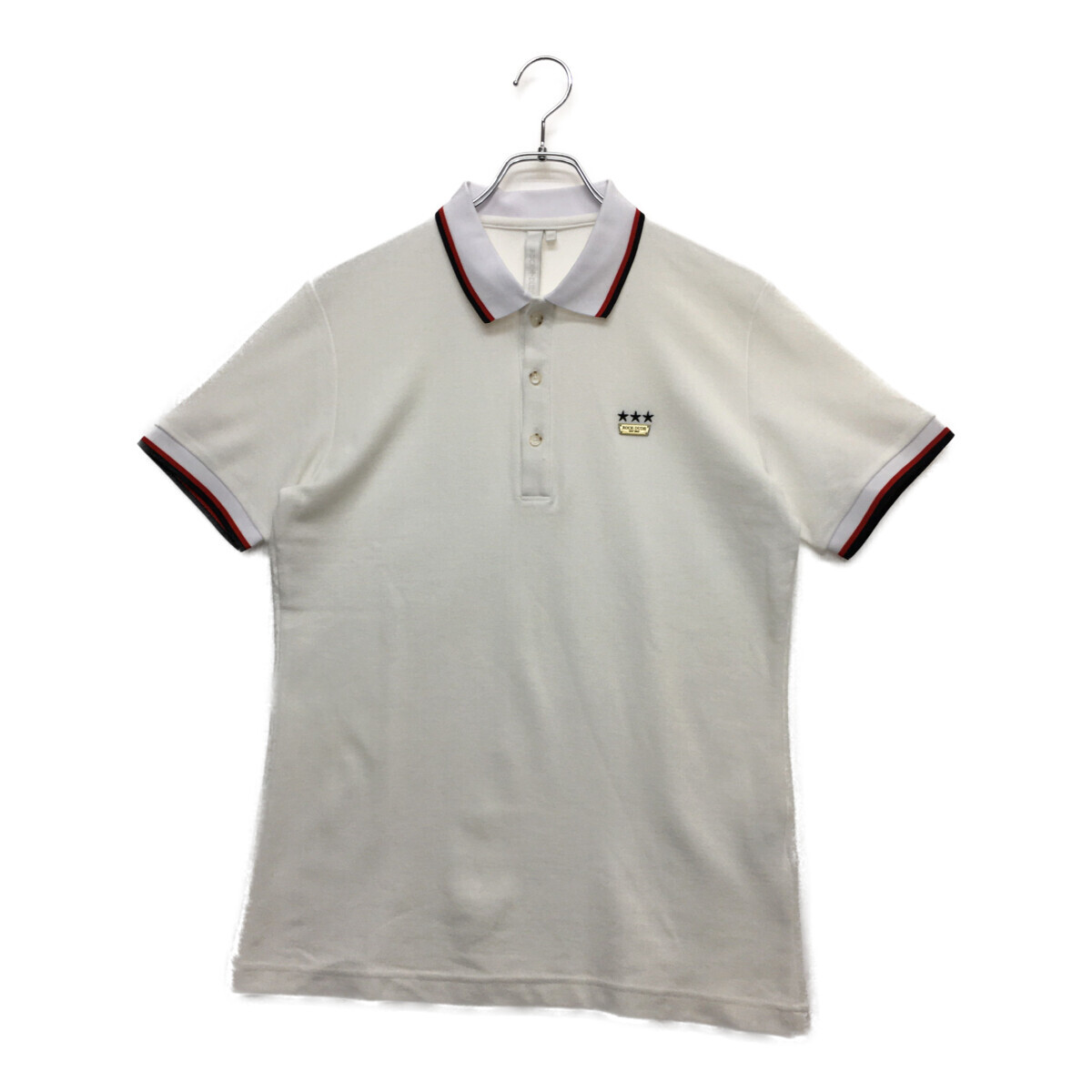 coco 中古【値下げ】 ロックデュード ROCK・DUDE メンズ 半袖ポロシャツ (L) 03 白 ホワイト レターパックプラス発送可 95605拍卖