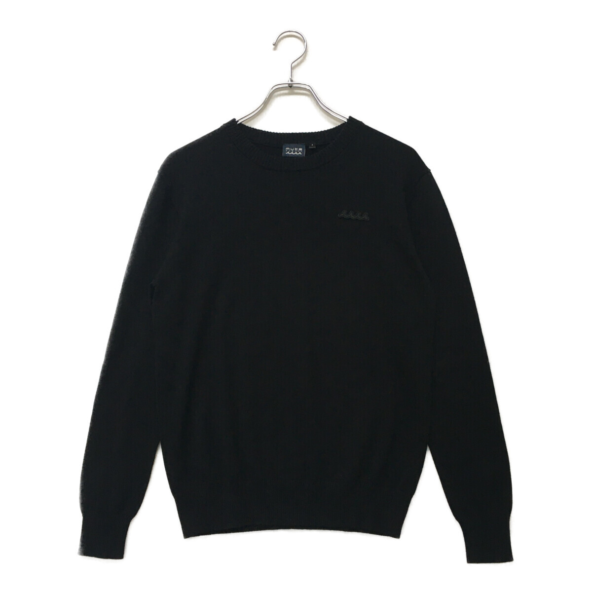 coco 中古【SALE】ムータマリン muta MARINE メンズ セーター 4(S) 黒 クルーネックニット コットン レターパックプラス発送可 K4030拍卖